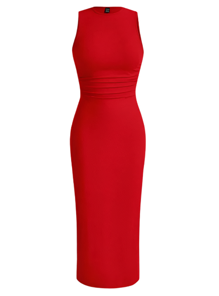 DRESS Red Sleeveless