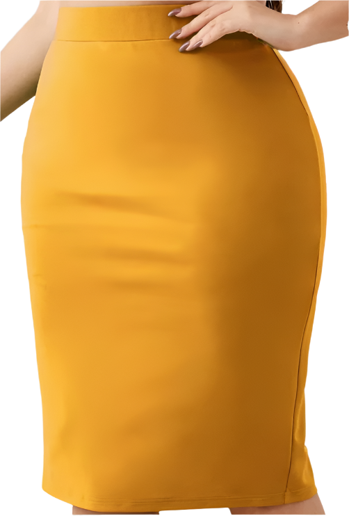 PENCIL SKIRT YELLOW