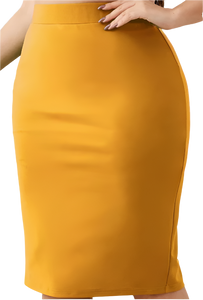 PENCIL SKIRT YELLOW