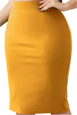 PENCIL SKIRT YELLOW