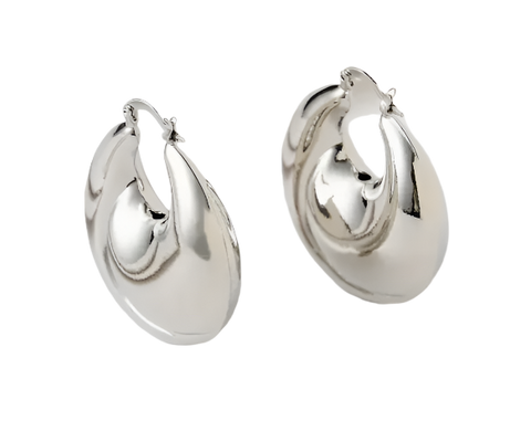 SMOOTH CIRCLE SILVER Hoops