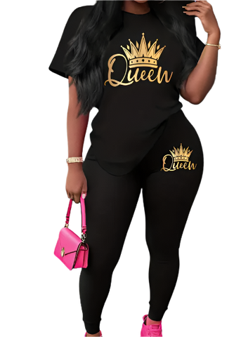 QUEEN BLACK 2pc Top/Pant