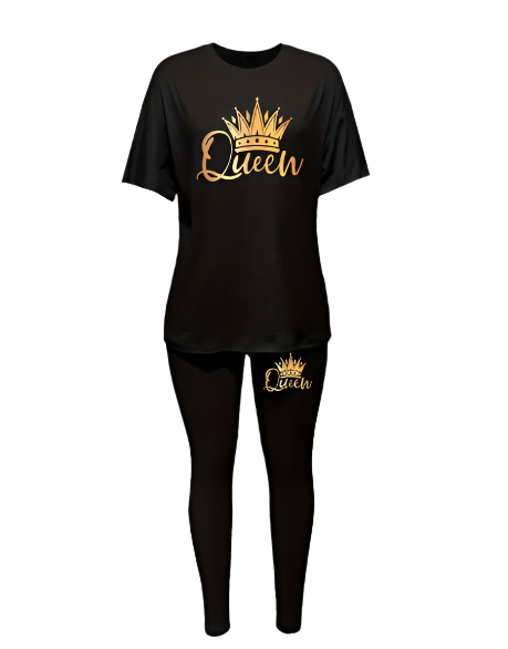 QUEEN BLACK 2pc Top/Pant