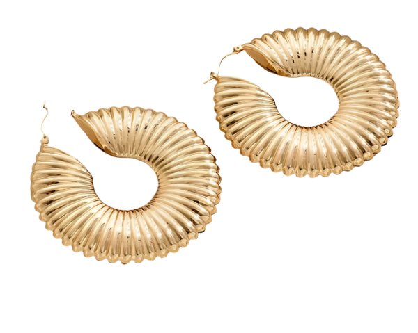 CIRCLE TEXTURED HOOPS